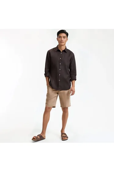Regular Fit Shirt in Linen, Signature, Carl