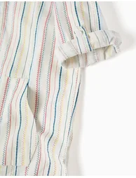 Long Sleeve Cotton Shirt With Stripes B&S For Boys Multicolour - 3