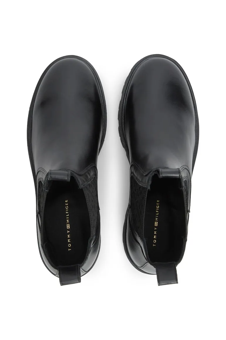 Monogram Leather Chelsea Boot Black - 3