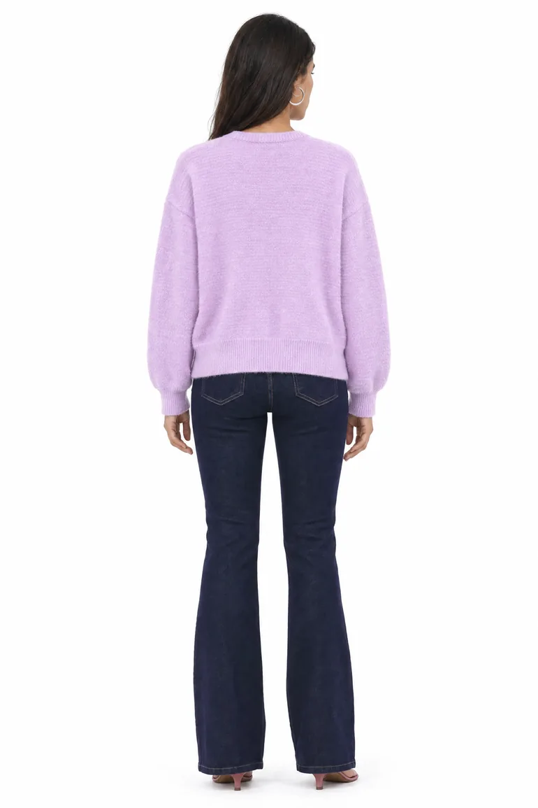 Mixray Buttoned Oversize Textured Cardigan - 3