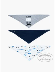 Pack of 3- Soft Cotton Bandana Bibs