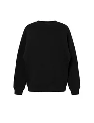 Black-Burgundy 2-Pack Oversize Cut Basic Thick/Fleece-Lined Knitted Sweatshirt - 1