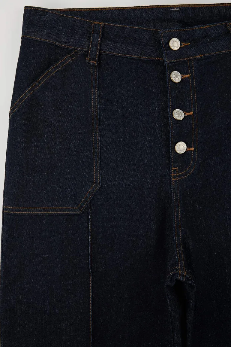 Trendyol Curve Plus Navy Trousers - 2