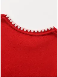 Girls' Sleeveless Dress with Sequin Bow Details - 2