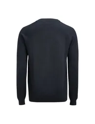 James Harvest Mens Ashland Knitted Raglan Sweatshirt - Navy - 1
