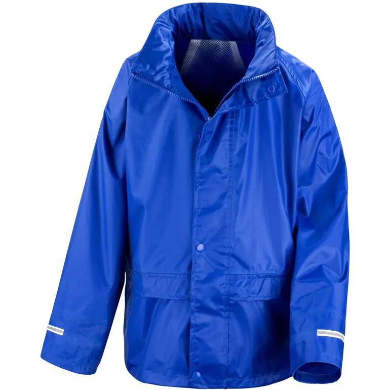 Result Core Childrens/Kids Unisex Junior Rain Suit Jacket And Trousers Set - Royal - 1