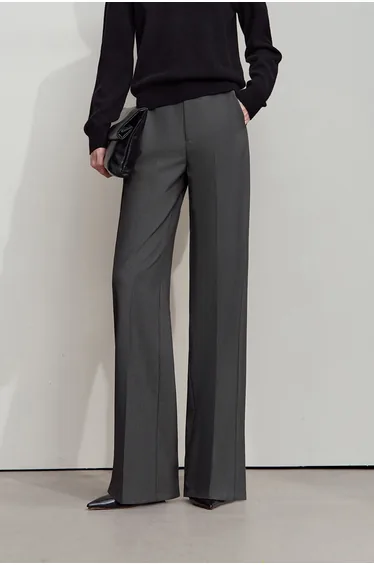 Straight Leg High Waist Wide - leg Long Pants