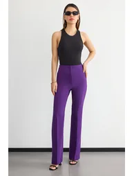 High-Waist Straight-Leg Trousers