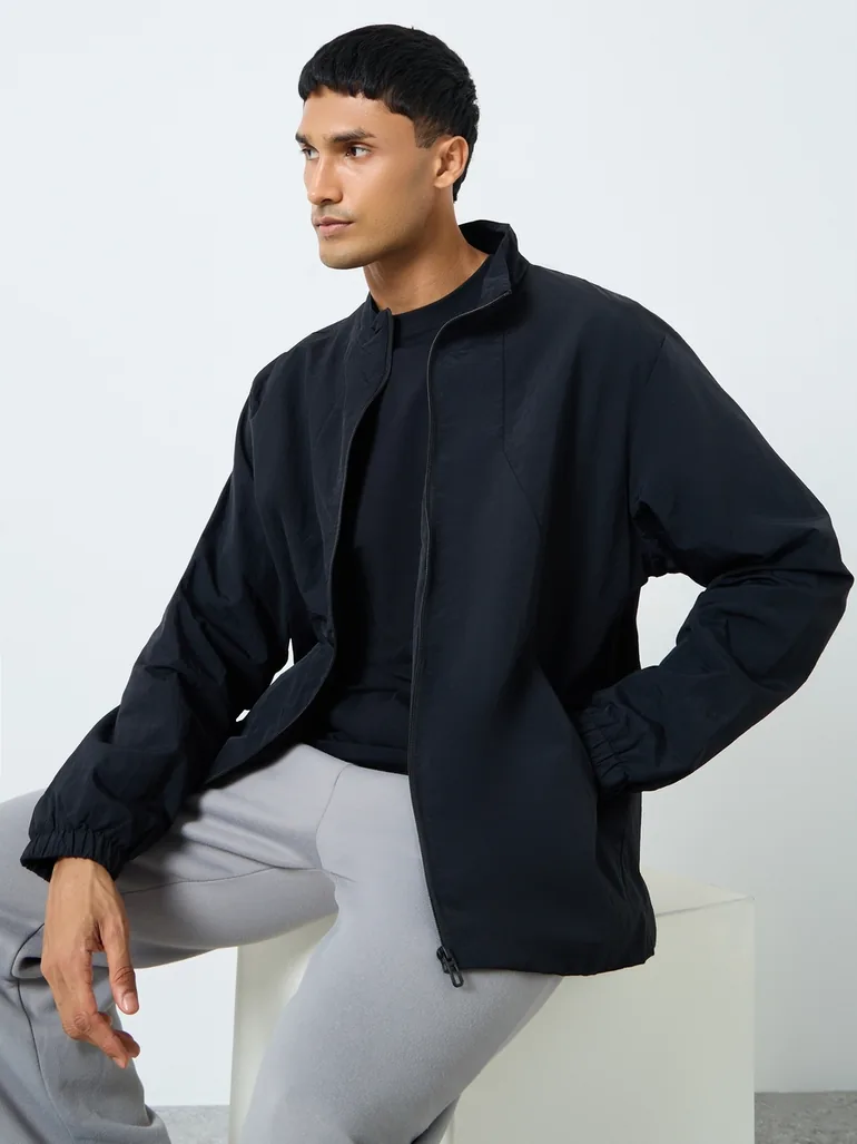 Men Oversized Lightweight Zip Up Jackets
