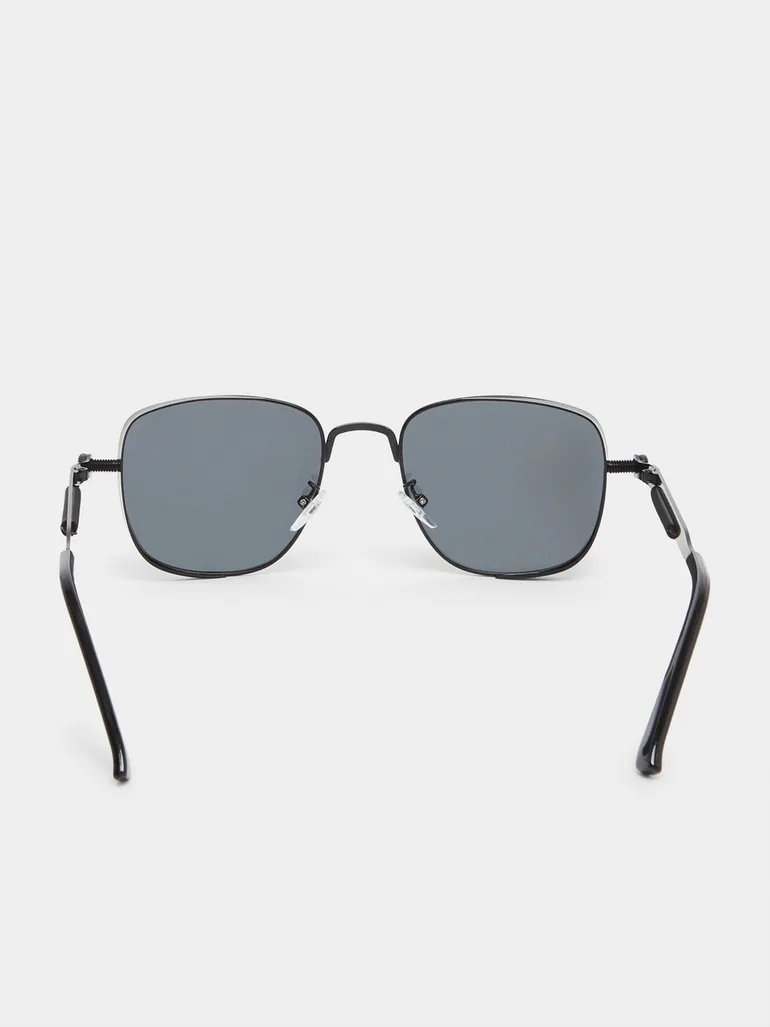 Square Frame Sunglasses with Nose Pads - 3