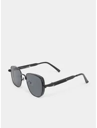 Square Frame Sunglasses with Nose Pads - 1