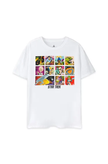 Star Trek Mens Comic Strip Short-Sleeved T-Shirt - White