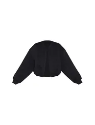 Black Drawcord Hem Oversized Joggers - 4
