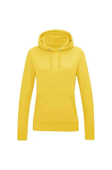 AWDis Womens/Ladies Girlie College Hoodie - Sun Yellow