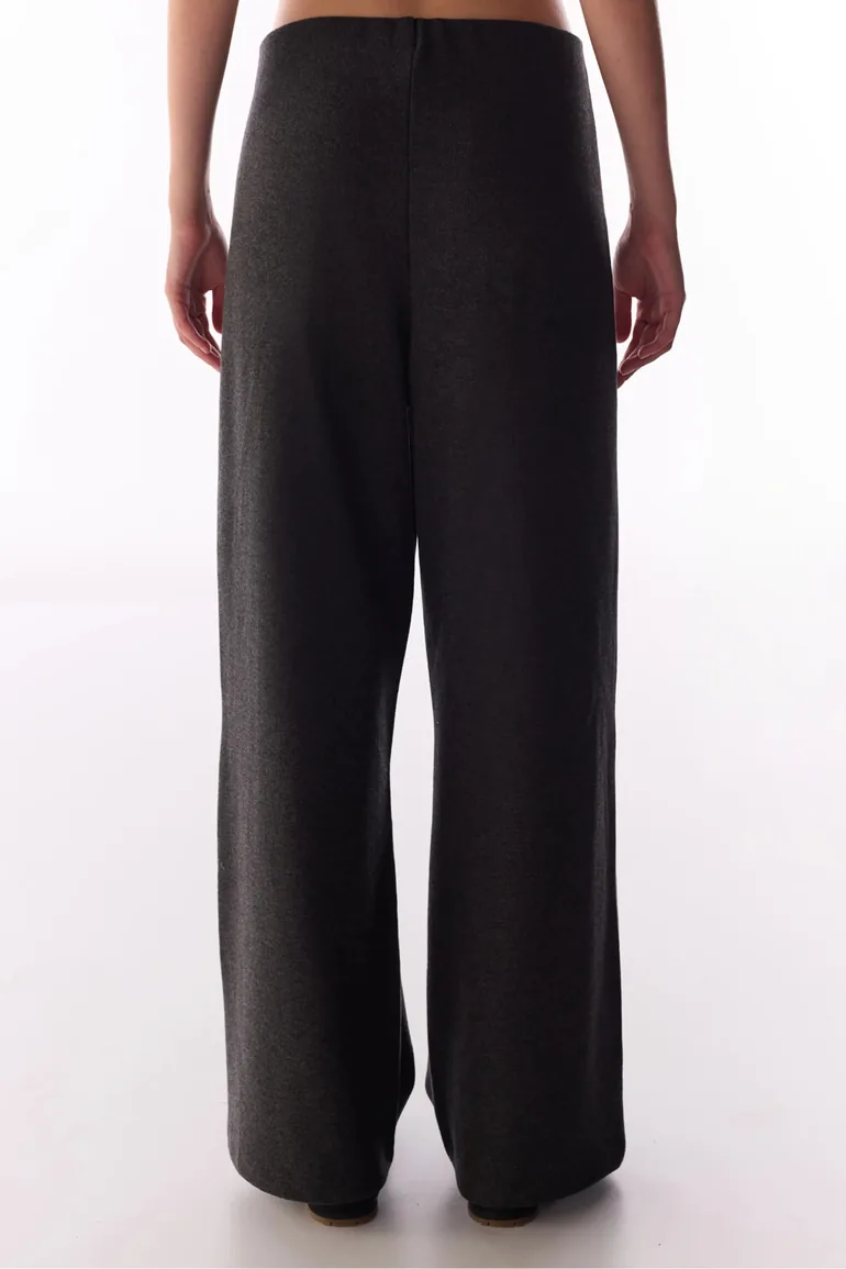 PENTI Warm Wide Leg Melange Pattern Pants - 2
