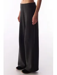 PENTI Warm Wide Leg Melange Pattern Pants