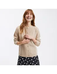 Recycled Ribbed Knit Cardigan - 1