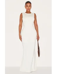 Shape Cream Built In Shapewear Sculpt Boat Neck Maxi Dress - 5