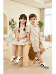 Kids Ds Ruby White Black Children's Sneaker Casual Sports Shoes
