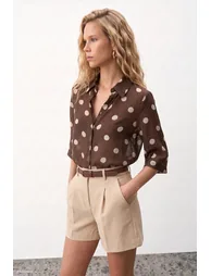 Polka Dot Patterned Shirt - 5