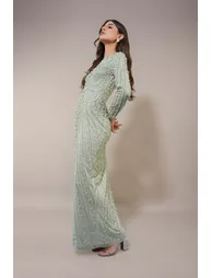 Mabel Embellished Maxi Dress in Pistachio - 3