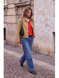 Wardrobe Essentials Taba Balloon Sleeve Regular Denim Jacket - 3