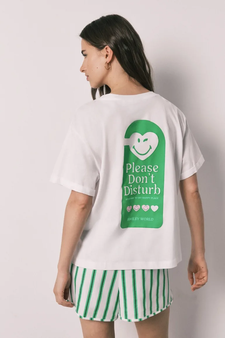 White cotton short pyjamas SmileyWorld® - 4