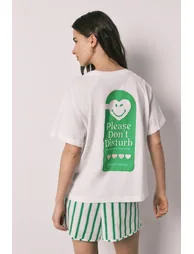 White cotton short pyjamas SmileyWorld® - 4