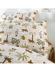 Wila Child's Pillowcase in Washed Cotton with Jungle Print - 4