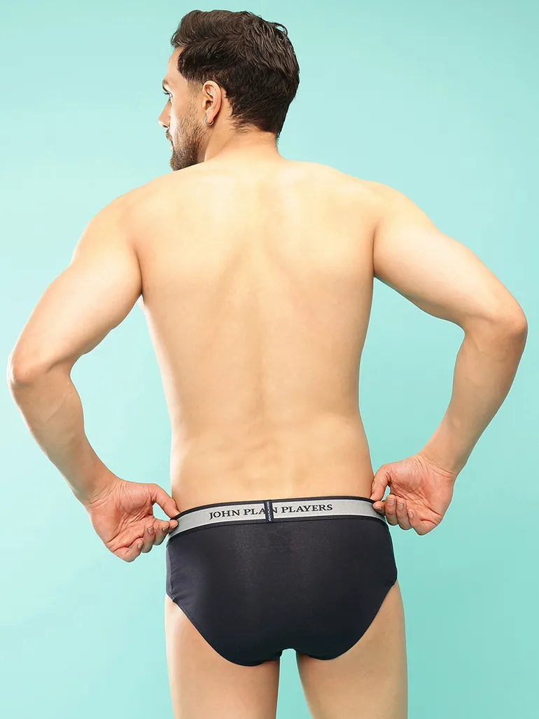 Charcoal Logo Print Classic Brief - 2