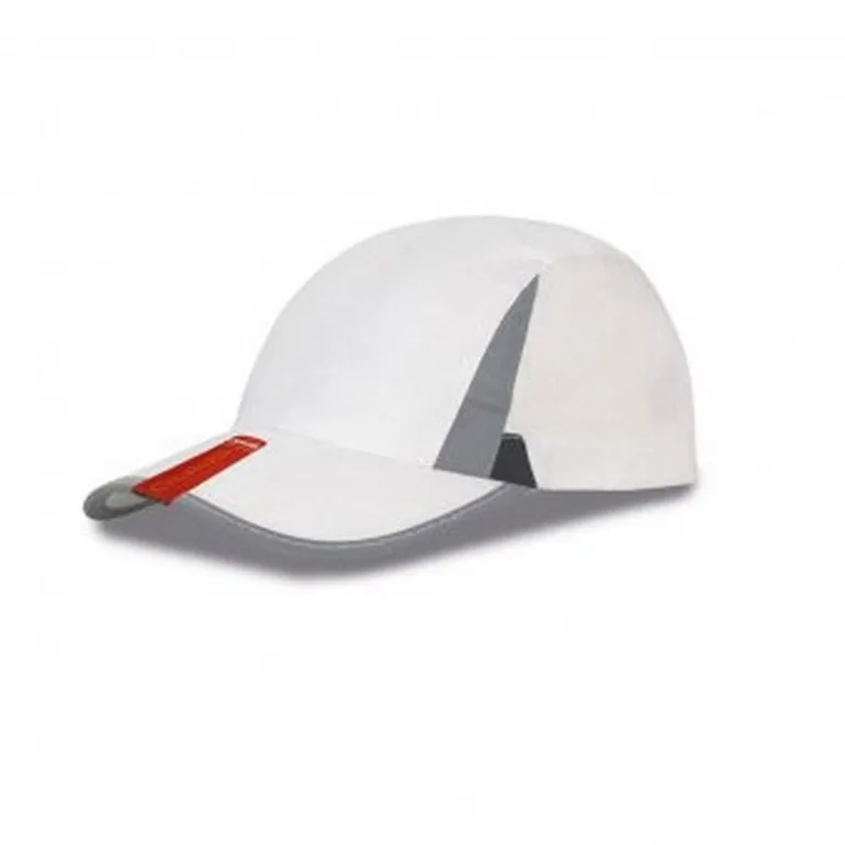 Spiro Unisex 2 Panel Sport Baseball Cap - White/Black