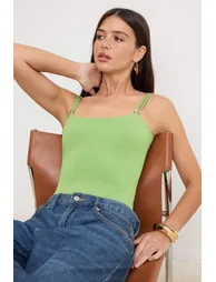 بودي سوت أخضر بلا أكمام - 4
