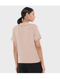 BCBG BASIC POLO WITHOUT BUTTON WITH METAL TAB - 2