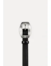 Rectangular Form Leather Belt - 1