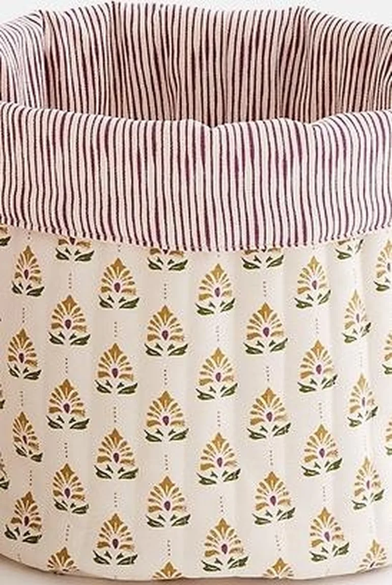Set of 2 Sivali Cotton Quilted Reversible Baskets - 1