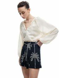 Printed Mini Shorts - 1