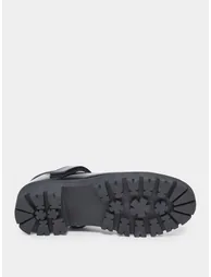 حذاء بناتي لميع بنعل بلاتفورم - أسود - 5