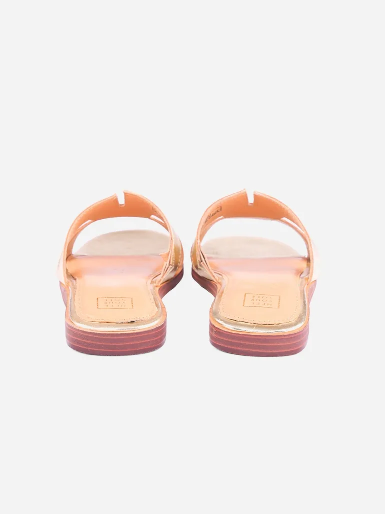 Dory Gold Flat Sandals - 5