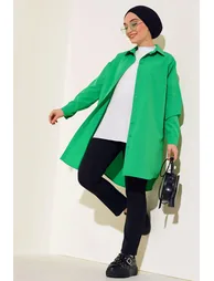BDART Long Poplin Shirt with Button Closure - 1