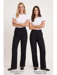 Pants - Black - Wide leg - 5