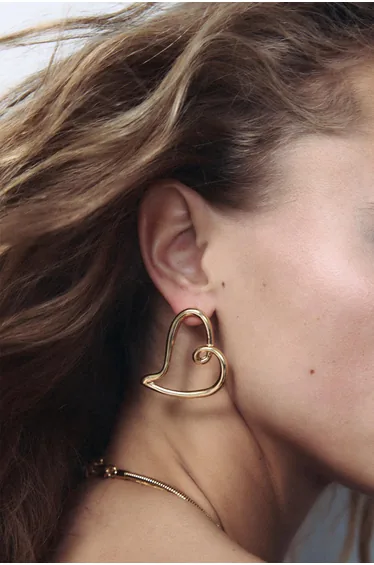 Heart Hoop Earrings