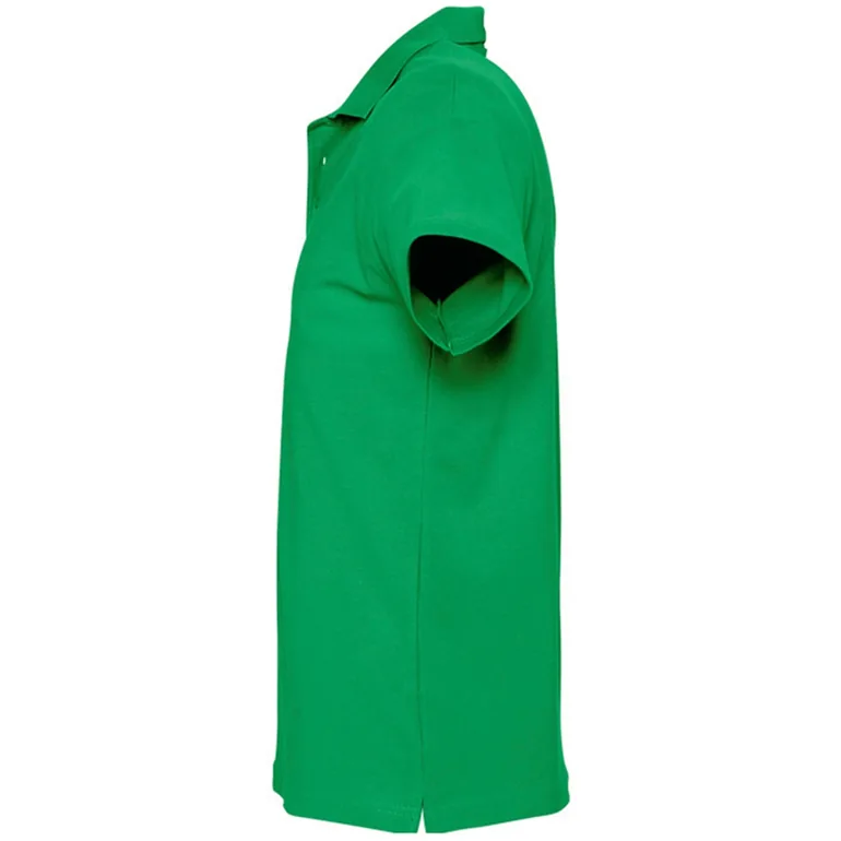 SOLS Mens Spring II Short Sleeve Heavyweight Polo Shirt - Kelly Green - 2