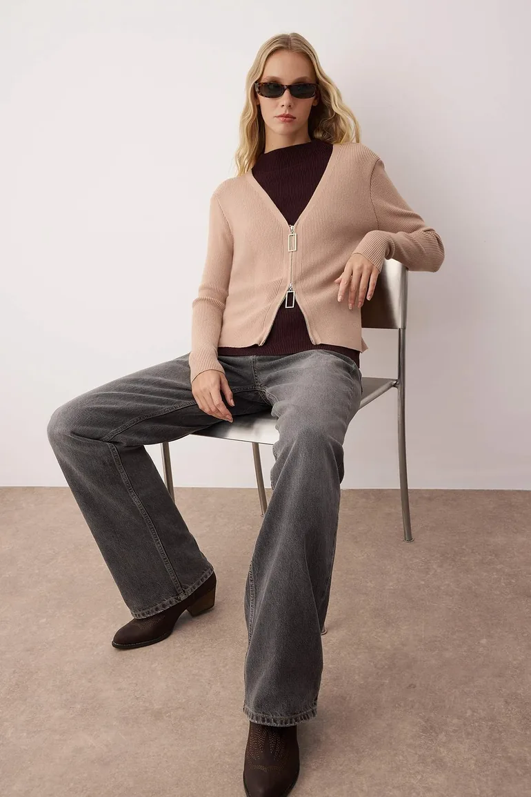Mink Premium Yarn/Special Yarn Interlock Knitwear Sweater - 2