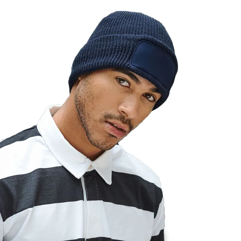 Beechfield Adults Thinsulate Printers Beanie - French Navy - 1