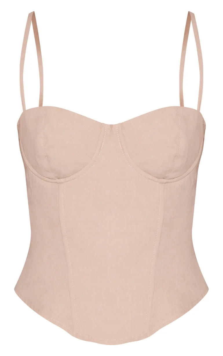 Sand Peachskin Corset - 4