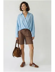 LUCCI High-Waist Belted Tailored Shorts - 2