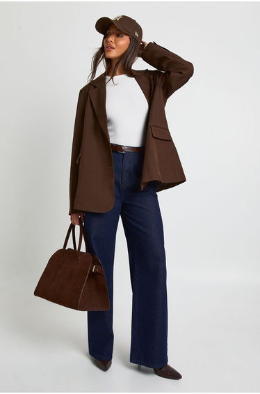 Single Breasted Oversized Tailored Blazer product thumbnail 3