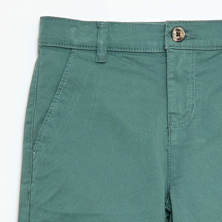 Twill Chino Bermuda Shorts GREEN - 2