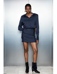 Catrine Stripe Ruch Mini Dress