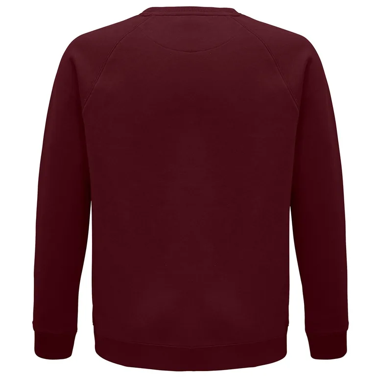 SOLS Unisex Adult Space Organic Raglan Sweatshirt - Burgundy - 1